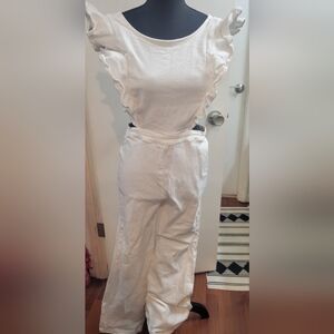 White denim Jumpsuit